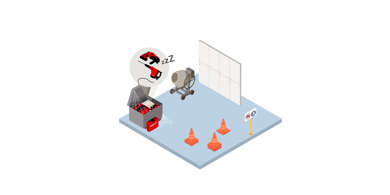 Illustration d'un chantier inactif