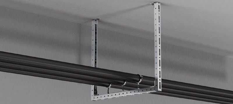 Platine pour charges légères pré-assemblée MT-B-L FL Connecteur de base avec écrou et boulon de verrouillage rapide pré-assemblés pour l'ancrage de structures de rails de supportage pour charges légères dans le béton ou l'acier Applications 1